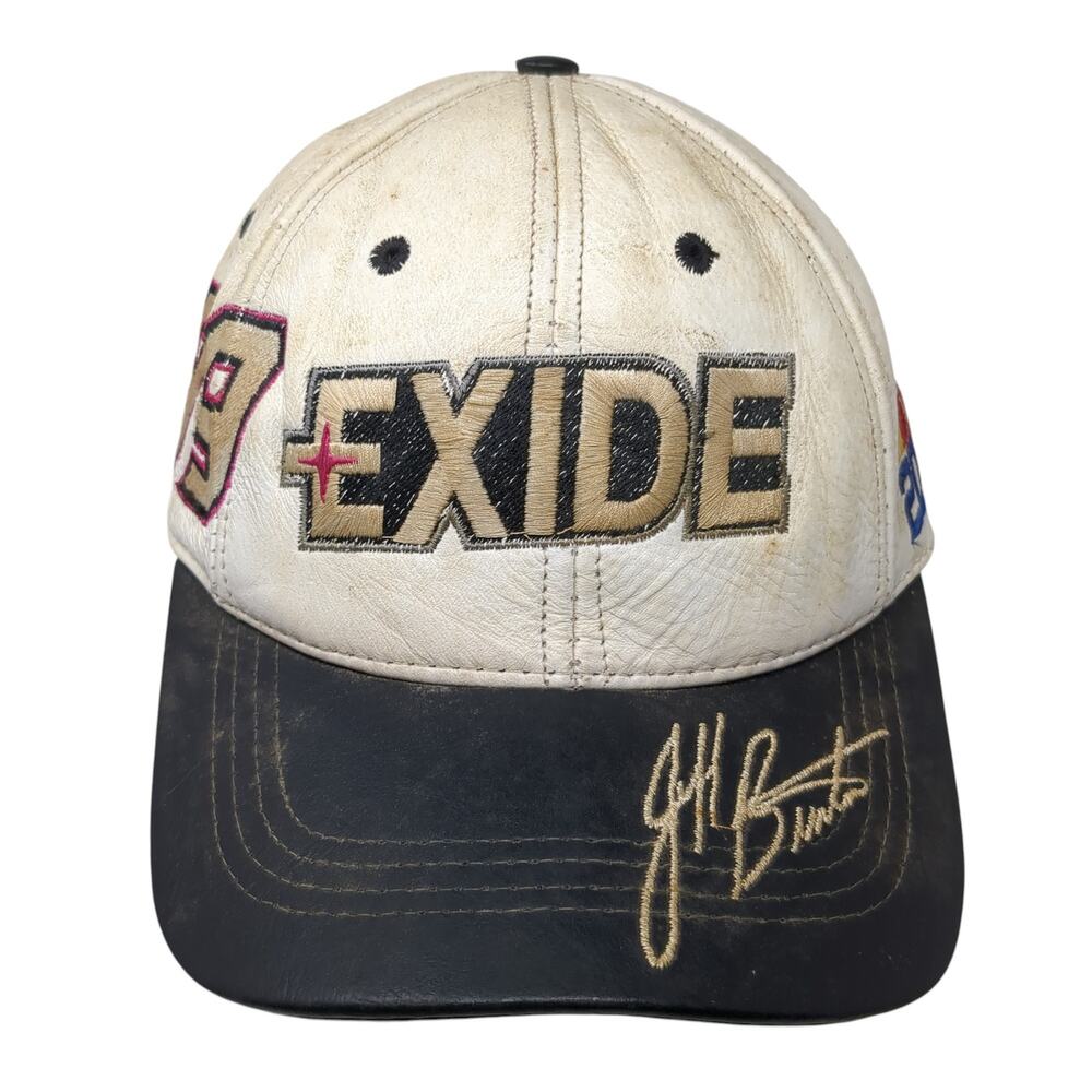 Exide NASCAR 2000 Jeff Burton Baseball Cap White OS Adjustable Roush Racing